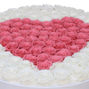 Roses in big round box 