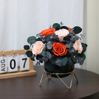 Mix Flower Dome with Eucalyptus Leaves