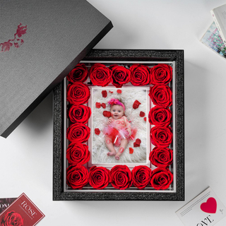 Acrylic Rose Photo Frame