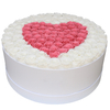 Roses in big round box 