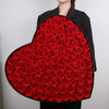 100 Roses in Heart Box