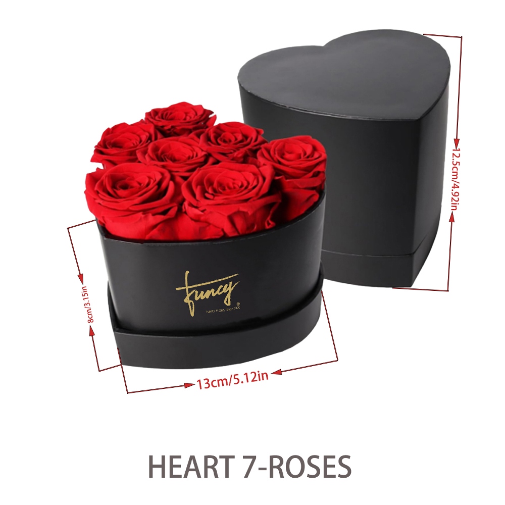 heart 7 roses