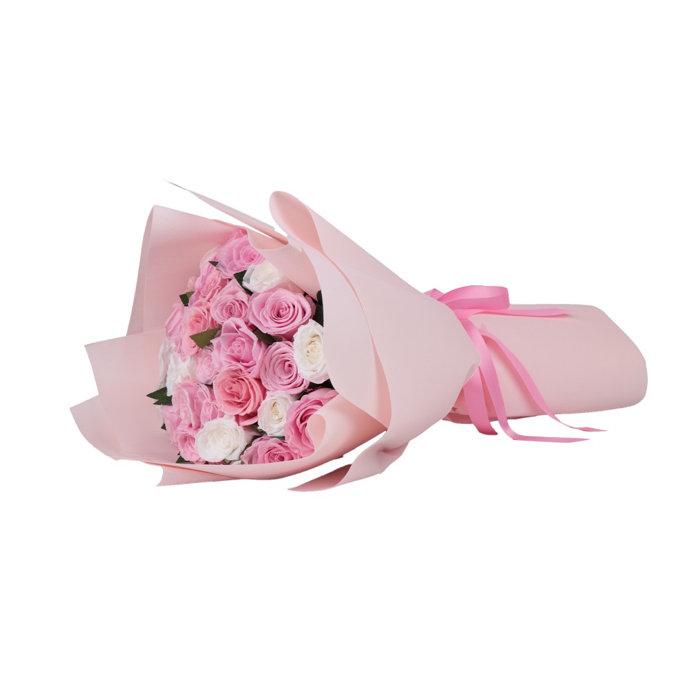 Artificial stem with preserved roses (2)