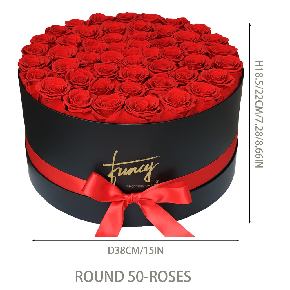 50 roses in round box (1)