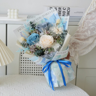 Preserved Blue Rose Bouquet