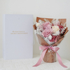 Preserved Card Powder Rose Bouquet