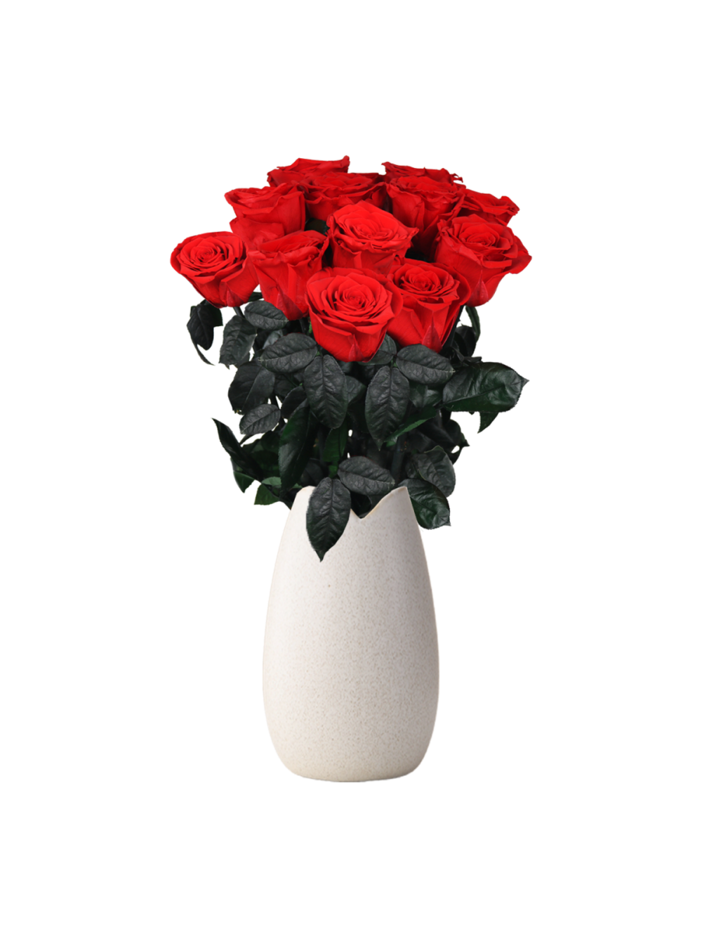 Long stem rose with short vase (1)