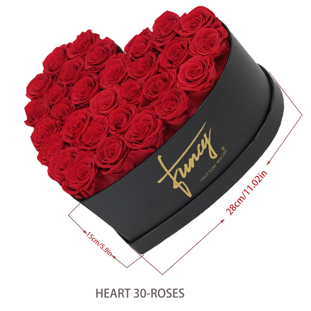 30 roses in heart box (1)