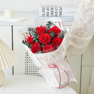 Preserved 7 Red Rose Bouquet