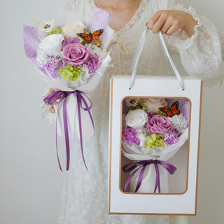 Preserved Light Purple Rose Bouquet