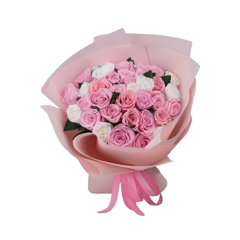 Artificial stem with preserved roses (3)